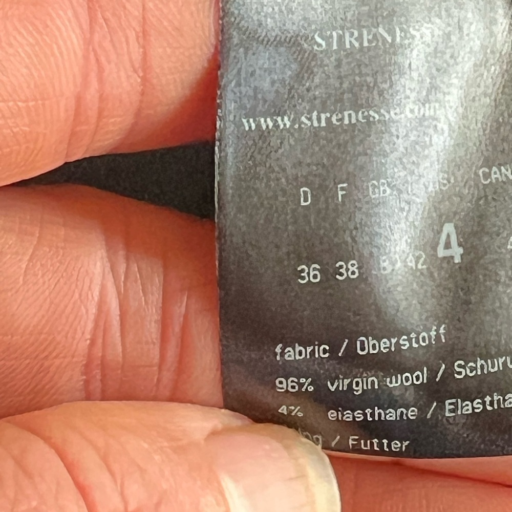 Strenesse Blue wool dress with burn out design sz. 4 - Picture 2 of 7